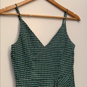 Green print midi summer dress - S - ModCloth